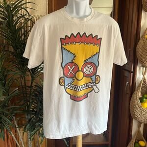 Vintage Graphic Bart Simpson Shirt M Misfits DIY Patchwork Frankenstein Face Tee